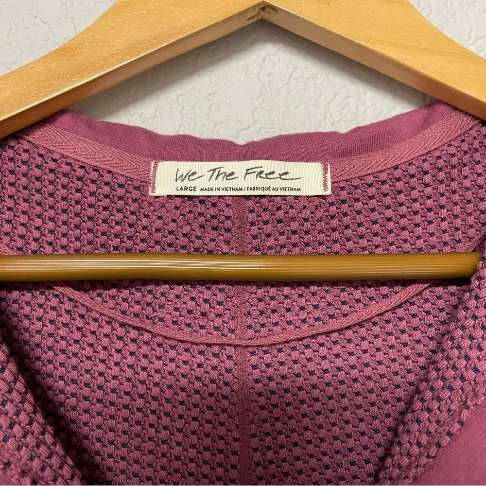 We The Free Free People Citrus Johnny Collar Tee in Ancient Seas Combo Size L - Picture 8 of 8